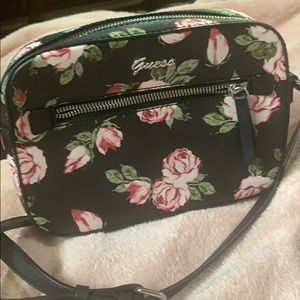 Guess Brand Rose Patterned Camera Bag